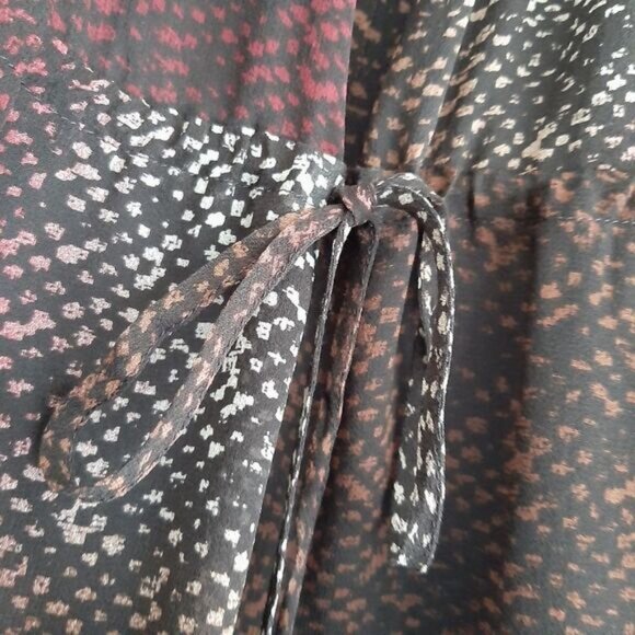 CLUB MONACO 100% Silk Semi-Sheer Midi Dress Abstract Snake Pattern Sz 4 - Picture 9 of 14